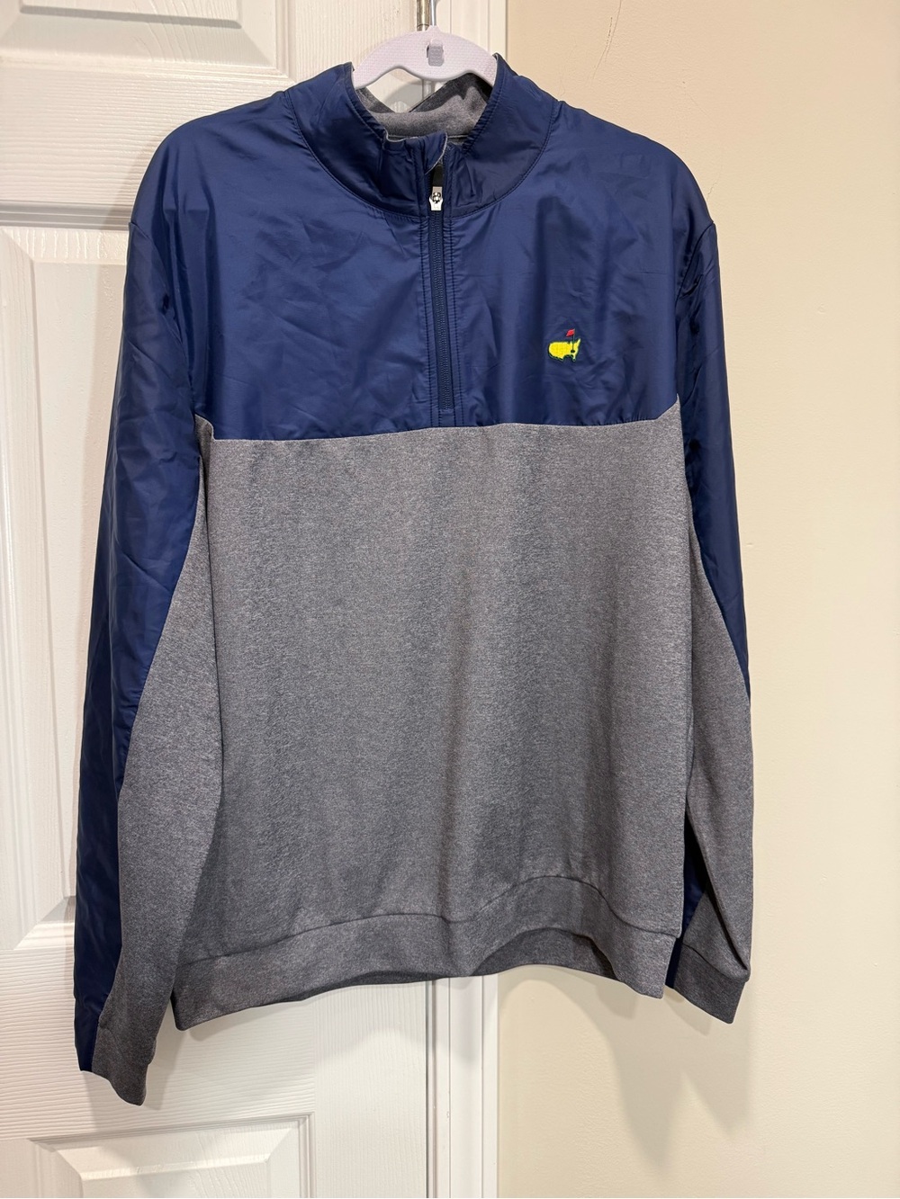 Masters Tech Quarter Zip Pullover XL Augusta National Golf Jacket Blue Gray